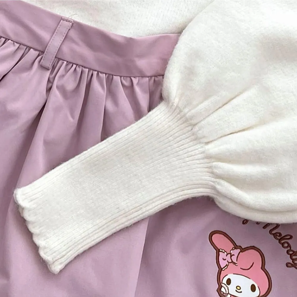 Cinnamoroll Pom-Pom Lamb Sleeve Sweater