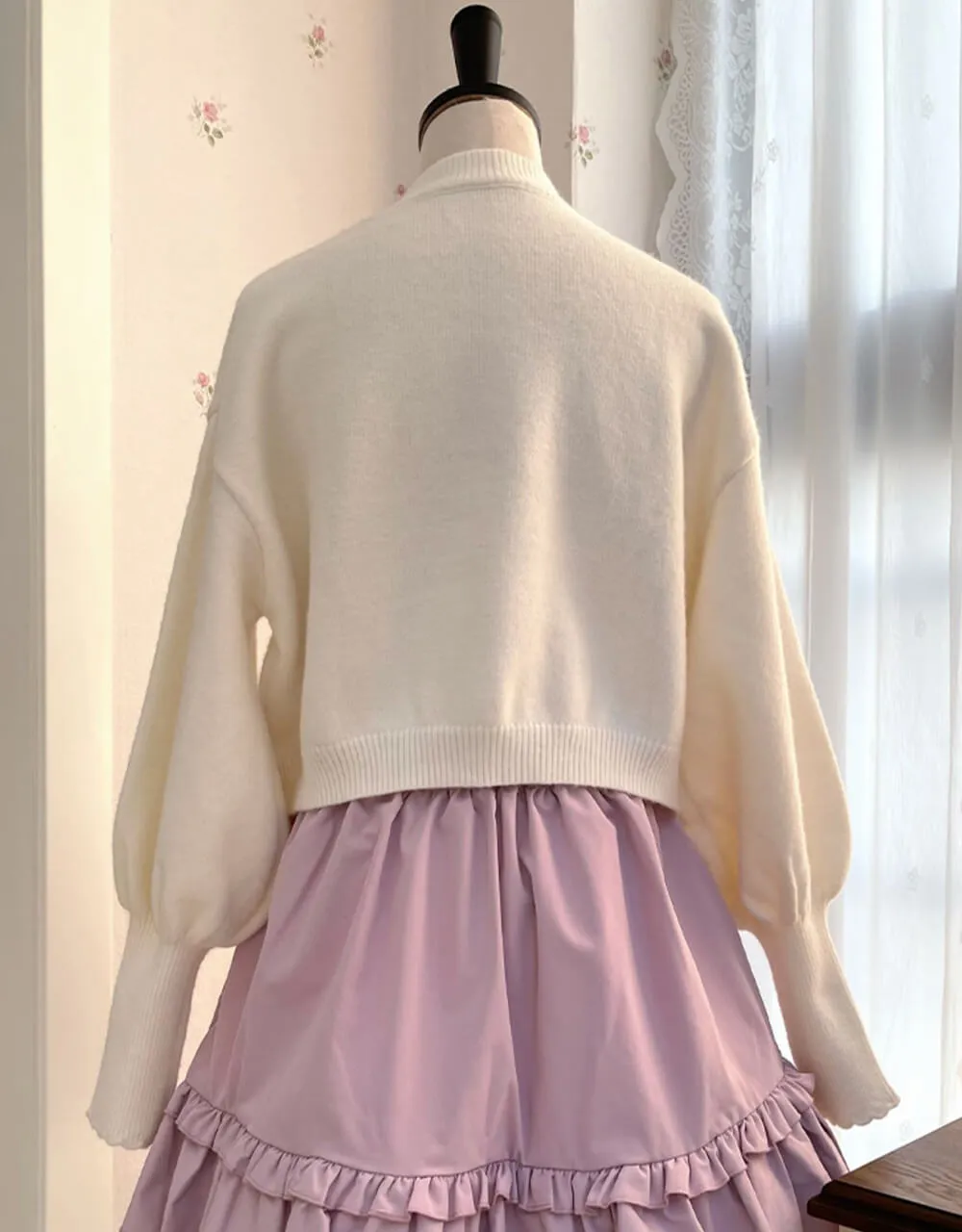 Cinnamoroll Pom-Pom Lamb Sleeve Sweater