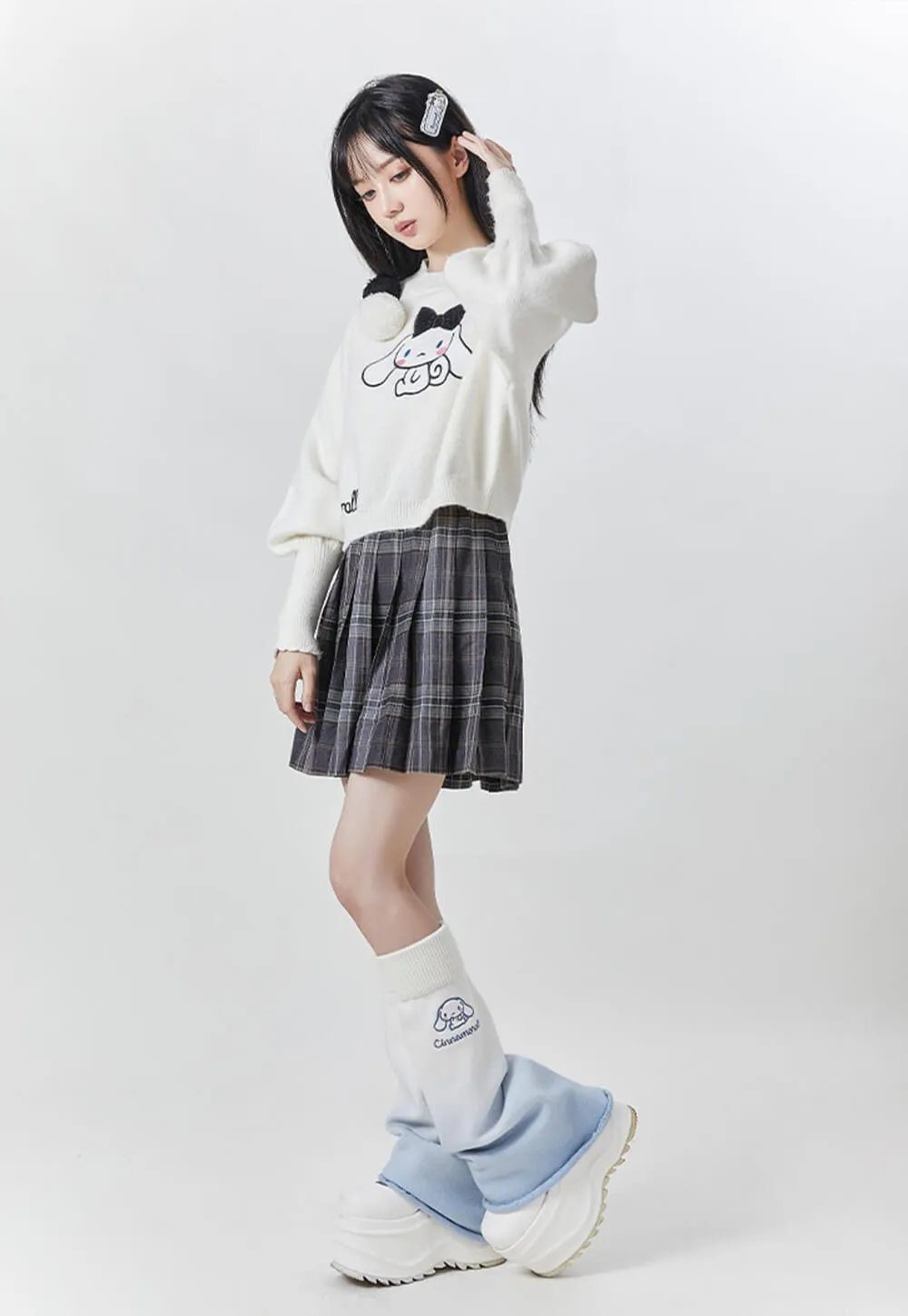 Cinnamoroll Pom-Pom Lamb Sleeve Sweater