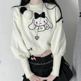 Cinnamoroll Pom-Pom Lamb Sleeve Sweater