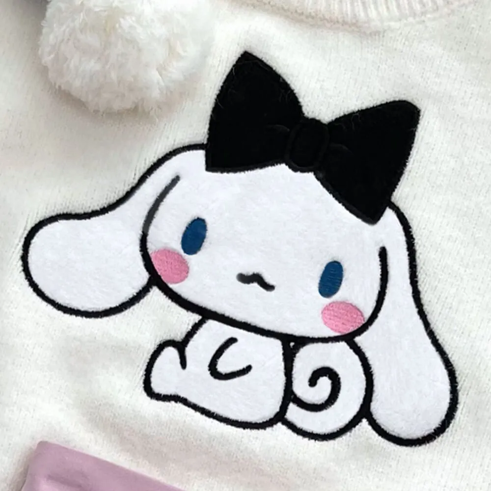 Cinnamoroll Pom-Pom Lamb Sleeve Sweater