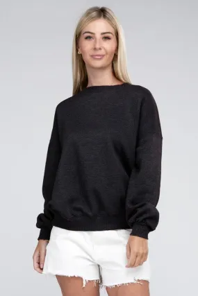 Edgy Comfy Modern Fashion Acid Wash Fleece Oversized Pullover