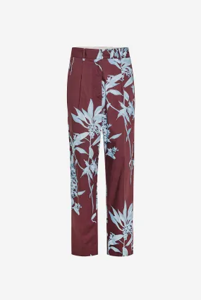 Herbarium Print Popline HIgh Waisted Pants