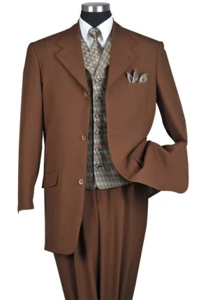 Milano Moda 6802V-BR Mens Suit