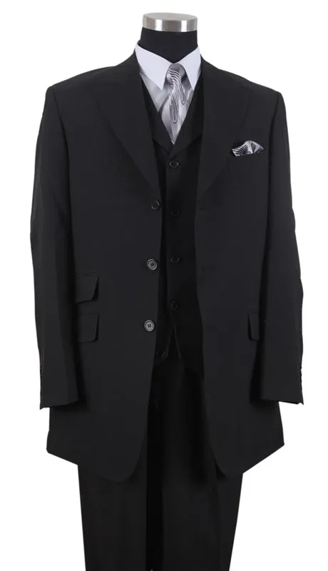 Milano Moda 905V-BLK Mens Suit